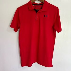 Under Armour Boys Red Performance Polo Golf Shirt 1290341 Size Youth XL